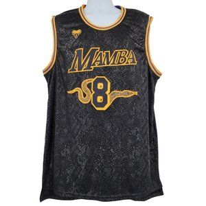 Kobe Bryant Mamba Tribute Snakeskin Basketball Jersey #8 Black Gold 3XL NWT